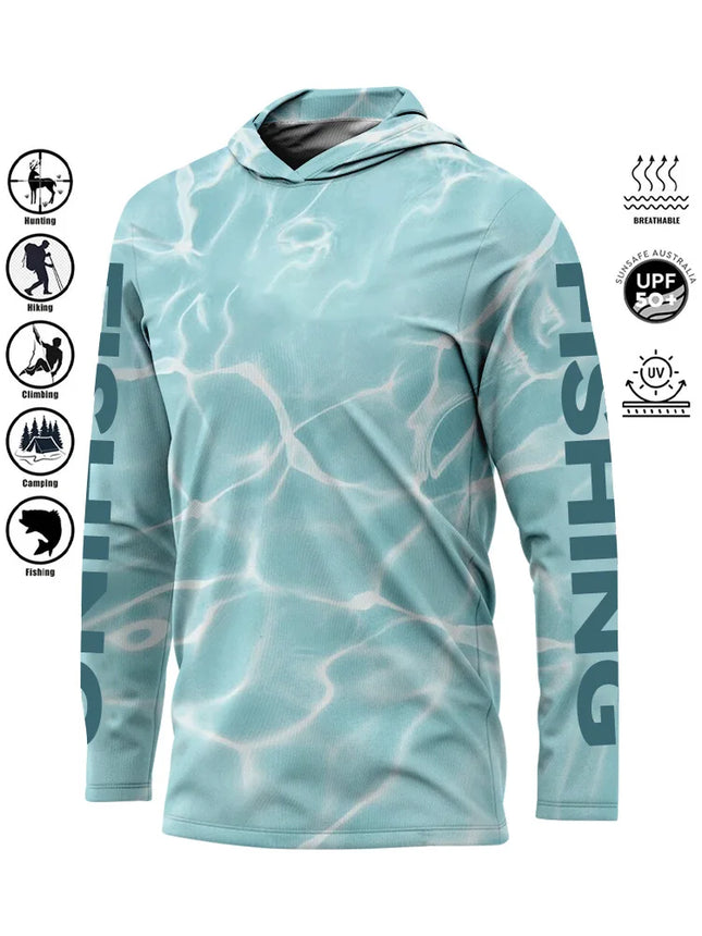 Fishing Shirt Hoodie,UPF 50+ Uv Protection Quick Dry Tops Breathable 2025 Outdoor Moisture Wicking Jersey Fishing Apparel shirts