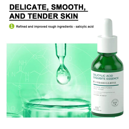 30ml Salicylic Acid Delicate Pore Facial Essence Hydrating Moisturizing Gentle Care Shrinking Pore Water Light Beauty Face Serum