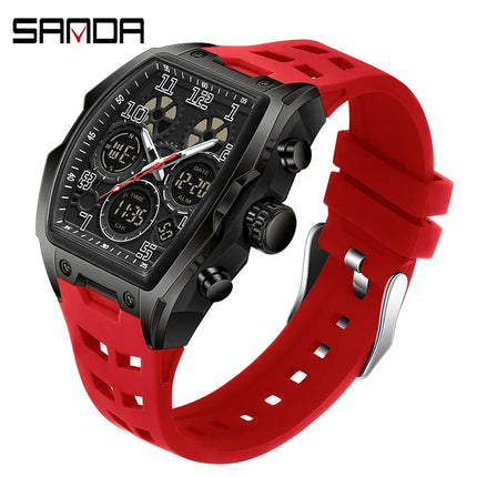 Men Dual Display Watches For Male Clock 2025 Top Brand Luxury Military Silicone Band Men Wrist Watches Sports Digital Wristwatch