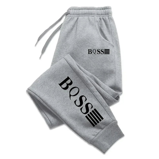 BOSS Sports Pants Men's Casual Tight Pants Gym Fitness Sports Pants Autumn and Winter Men's Gym Home