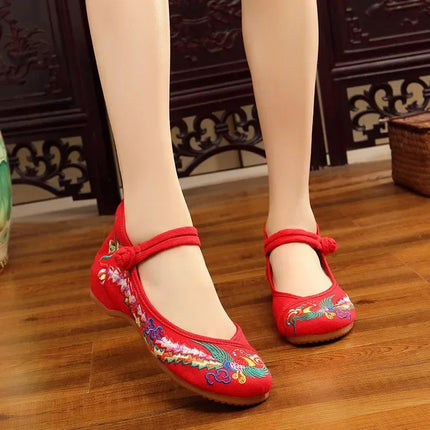 Casual Shoes for Women, Fashion Vintage Elegant Ethnic Style Embroidery Streetwear Chinese Style Women's Shoes, Summer New