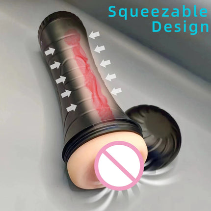 Realistic Vagina Male Masturbator TPE Soft Tight Pussy Erotic 18+ Adult Toys Sex Toys For Men Masturbatings machine Sex shop