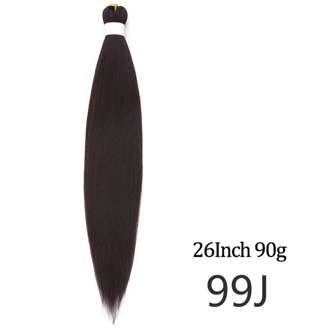 Pre-stretched long braided hair 26-inch crochet braided hair synthetic African Ombre giant Xpression braiding hair