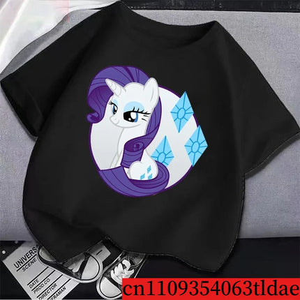 My Little Ponys Kid T-Shirt Cute Anime Twilights Sparkles Rainbow Dashs Girl Tees Shirt Short Sleeve Tops Clothing Birthday Gift