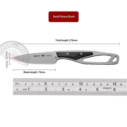Outdoor Straight Knife - Portable Sheath Camping Fishing Knife Multi-Functional All-In-One Pocket Knife Fruit Knife
