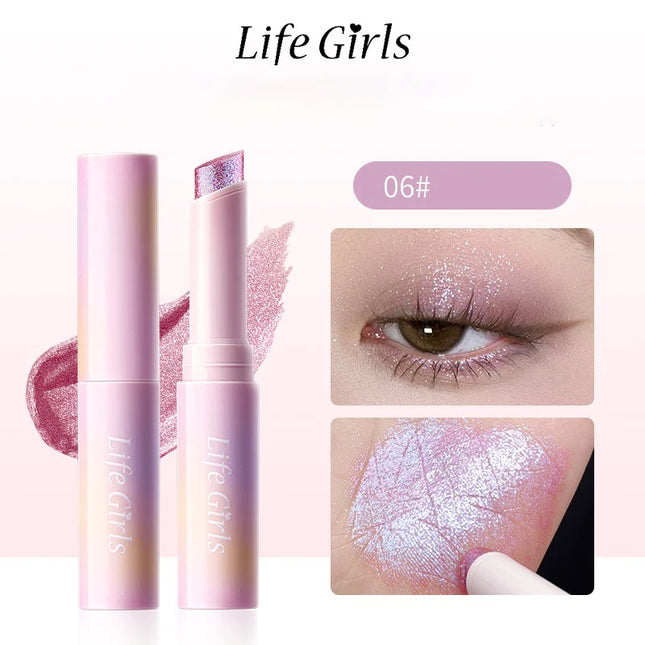 Water-like Jelly Eyeshadow Stick Pearlescent Glitter High-gloss Eyeshadow Crystal Shiny Multi-color Eye Shadow Highlighter Stick