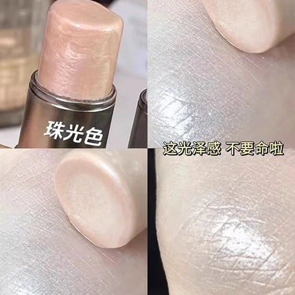 KAXIER High Gloss Stick Highlight Blush Water Light Shimmer Waterproof Sweatproof Face Contour Illuminator Brighten Rouge