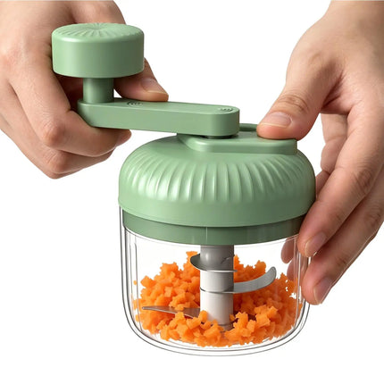 Multifunctional Vegetable Chopper Small Food Processor Manual Hand-Cranked Food Chopper Mincer Tool Garlic Kitchen Gadgets
