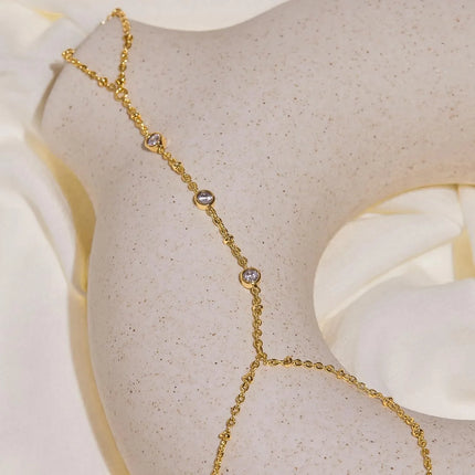 Gold Hand Chain for Women Gold Plated Bracelets for Women Silver Bracelets Hand Chain, Silver Jewelry Gifts for Women Christmas