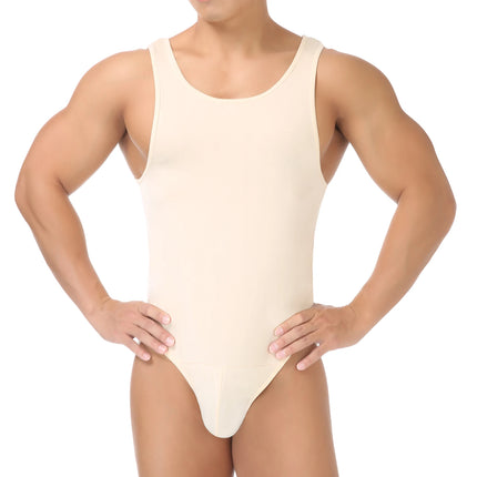 Men's Sexy Bare Body Jumpsuits Hot Open Crotch Backless Anal Panties Hip-Baring Bodysuit BDSM Fetish Sissy Gay Exotic Costumes