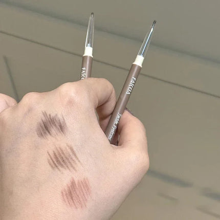1PC Waterproof Double-Ended Eyebrow Pencil Ultra Fine Eyebrow Pencil Sweat-proof Long Lasting Professional Eye Makeup Cosmetics