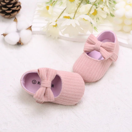 Adorable Bowknot Mary Jane Shoes For Baby Girls - Lightweight, Non-Slip & Soft Flat Sole For Indoor/Outdoor Walking All Year Rou