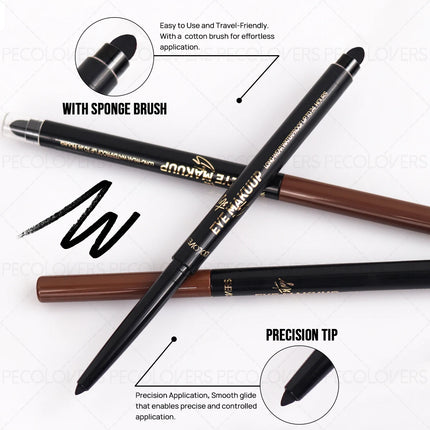 1PC Exquisite Eyeliner Pencil - Glides on Smoothly Without Any Clumping, Features a Super Fine Tip for Drawing Inner Eyeliner