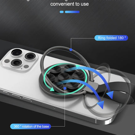 Universal Mirror Magnetic Phone Holder for Magsafe 360° Rotation Folding Magnet Bracket for iPhone 17 16 Samsung Portable Stand