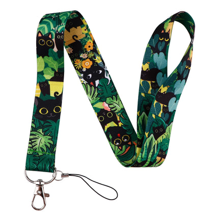 Cute Cartoon Cat Duck Neck Strap Lanyards For Keychain ID Credit Card Pass Animal Hang Rope Cell Phone Charm Accessories