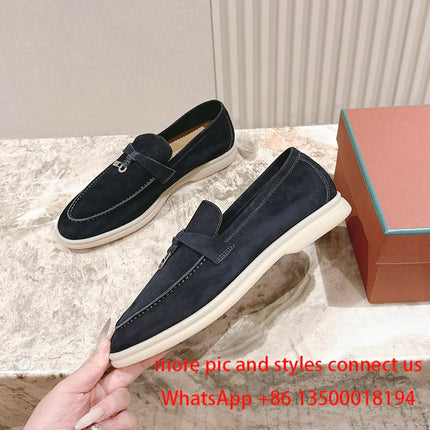 Designer luxury 2026 new casual women's fashionable and comfortable versatile loafers all leather flat shoes