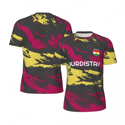 KURDISTAN 3D Print Sport Quick-dry Breathable Men T-shirt Outdoor Football Jersey Club Fan Team Short-sleeve Clothing Summer Top