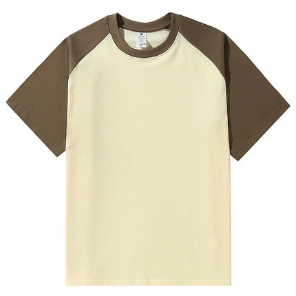 Brand New 220g Men's T-shirts Heavy-Duty Pure Cotton Shoulder-Plugged Short-Sleeved Men T Shirt Color Bottoming Man Tee Shirt