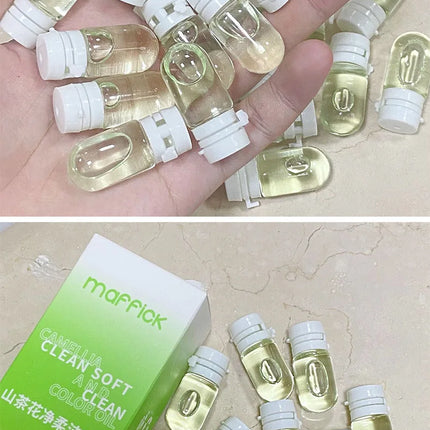 Maffick10pcs/30pcs Cleansing Oil Camellia Sublime Nourishing Moisturizing Deep Pore Cleansing Makeup Removing Oil