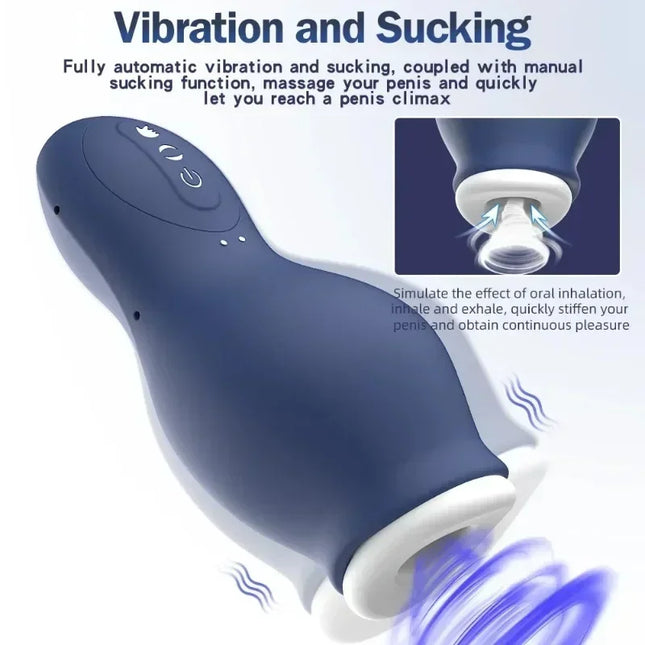 Automatic Sucking Men's masturbation Cup Blowjob Orgasm Erotic Pocket Pussy Stroker Penis Vacuum Training Cup Adult Sex Toys 18+