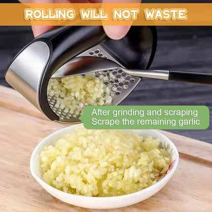 1/2pcs Stainless Steel Garlic Press Crusher Manual Garlic Chopper Garlic Chopping Tools Fruits Vegetables Home Kitchen Gadget