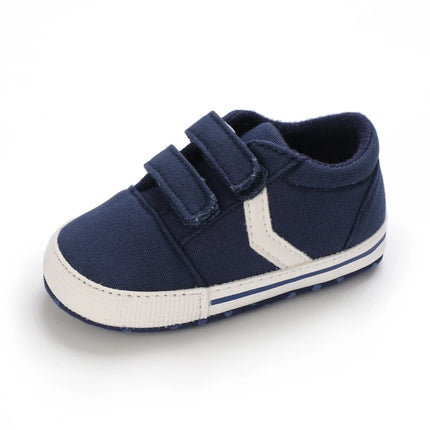 Newborn Baby Boys Girls Classic Sports Sneakers Canvas First Walkers Soft Sole Anti-Slip Comfortable Infant Toddler Shoes