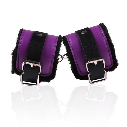 Sexy Toys Couple Bondage Equipment Fur Handcuffs Adult Games RolePlay Slave Tying Prop Soft Leather Whips Exotic Accessories 18+