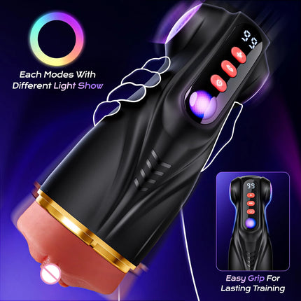 2026 Sex Toys for Men Male Masturbator 3 Sleeves Pocket Pussy Penis Pump with 9 Sucking 9 Vibrating APP Control Adult
