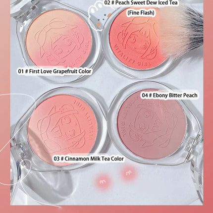 Kakashow Youthful Gradient Blush - Natural Nude Shade,  Easy-to-Blend Formula with Long-lasting Matte Finish,