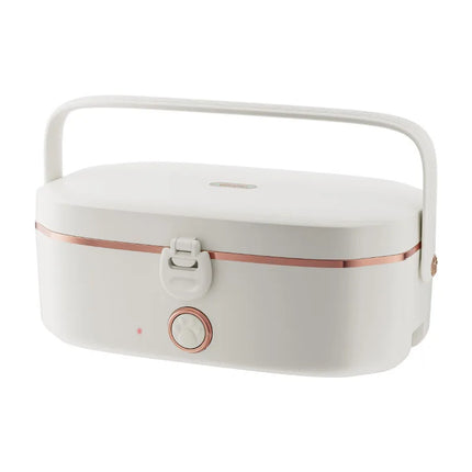 220V Electric Heated Lunch Box Portable Outdoor Heated Lunch Box 304 Stainless Steel Water-free Heater Office Food Warmer 1000ml