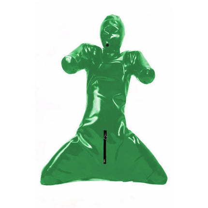 Erotic Latex Bodysuit for Men, Full Body Cover, Faux Leather Catsuit, Open Crotch Clubwear, Prisoner Costumes,PVC Bondage,Zentai