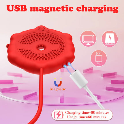 Vibrating Nipple Clamps Adult Toys Breast Clip Vibrator APP Control Chest Massage Tease Nipple Stimulation Sex Toys for Women