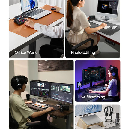 Ulanzi D200 Live Streaming Controller 13 LCD Keys for Vlog Content Creation Photo Video Editing Gaming Office Work