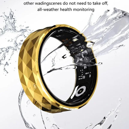 R12M Smart Ring Men's Women's Health Monitoring Sports Mode IP68 & 5ATM Waterproof Sports Smart Ring New Health Smart Ring