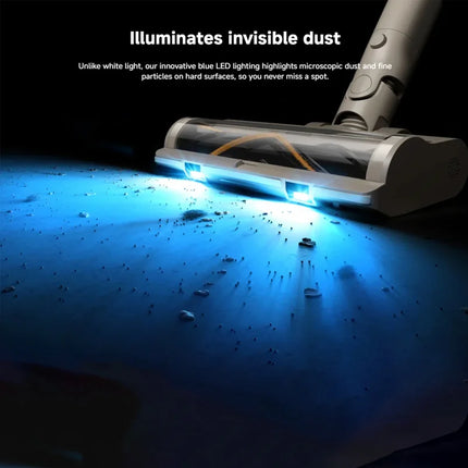 Dreame U20 Cordless Vacuum Cleaner 120AW 22000Pa Blue Light Dust Reveal V-shaped Anti-tangle for Pet Hair Hard Floor Carpet
