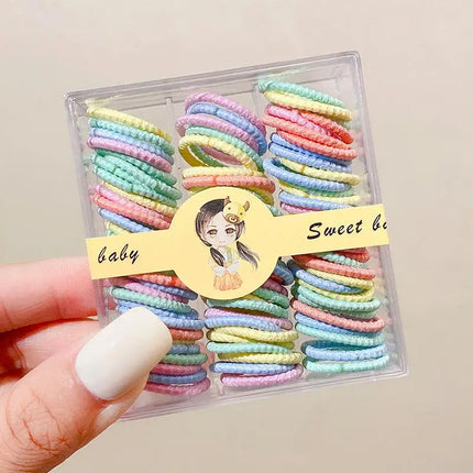 1 Set Elastic Hair Bands For Girls Baby Hair Accessories Children Hair Ties Rubber Bands Toddler Kids Hair Accessories