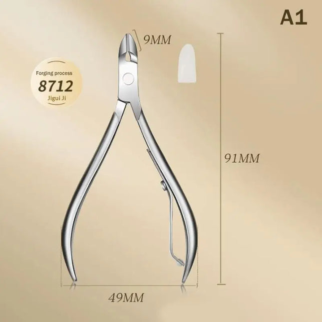 2in1 Nail Cuticle Nipper Stainless Steel Precision Dead Skin Remover Manicure Scissors for Salon and Personal Care