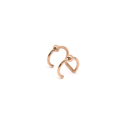 Fashion Stainless Steel Fake Piercing U-shaped Double Layer Ear Clips Lip Clip for Women Charms Ear Bone Nail Ear Cuff Jewelry