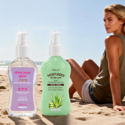 CLEAR SUNLESS TANNING GEL (DARK GLOW) MOISTURIZER AFTER SUN,Moisturizes and nourishes the skin, long-lasting bronze color