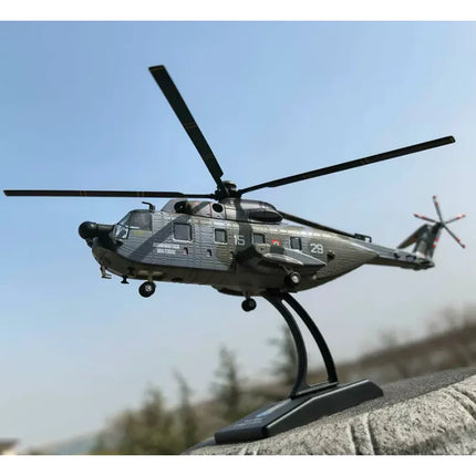 1/100 Scale Italian Sikorsky HH-3F Pelican Long-Range Search And Rescue Helicopter Alloy Aircraft Model Collection Decoration