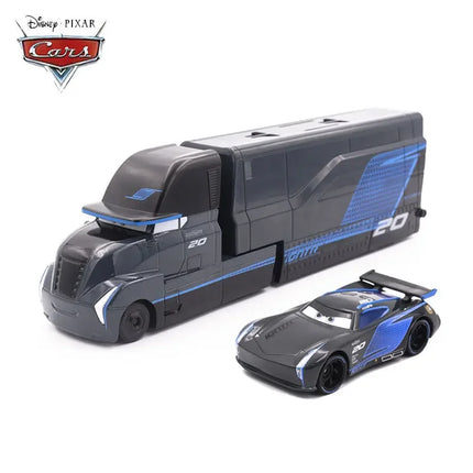 Pixar Cars Lightning McQueen Mack Uncle Truck Black Storm Jackson Cruz Set Metal Diecast Model Toy Kids Christmas Gift