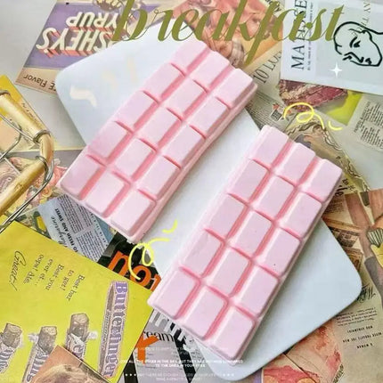 Pink Chocolate Bar Squishy Toy Slow Rising Soft Squeeze Stress Relief Fidget Toy For Kids Adults Anxiety Relief Fun Play