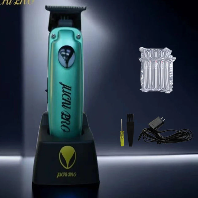 JUCAI JP02 Ttrimmer for Men DLC T-Blade Brushless Motor 7200RPM with Base Charger Hair Trimmer Professional Hair Cutting Machine