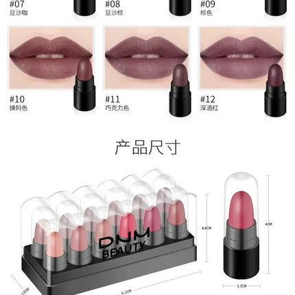 Eyeshadow Pencil Set 12 Colors Waterproof Long Lasting Glitter Shimmer Eye Shadow Pen Highlighter Stick Eyes Makeup Tools