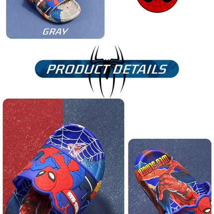 Cartoon Anime Children's Toddler Slippers Superhero Pattern Open Toe Sandals For Boys And Girls Slides