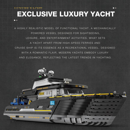 4421Pcs MOC Creative Giant Luxury Yacht Ship Building Blocks Assembling Bricks Model Toys for Boys Christmas Gift Sets