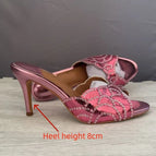 Pink slippers8cm / 39