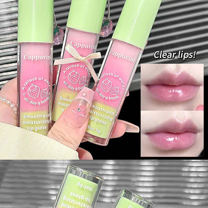 Cappuvini Lip Balm Water Light Moisturizing Hydrating Anti-Wrinkle Lip Care Korean Style Plump Lips Low Price Mirror Type Unisex Winter Essential