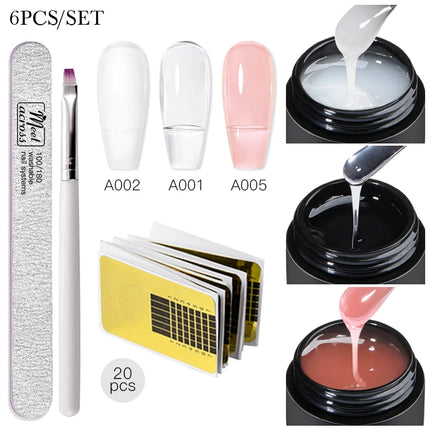 Baby Boomer Extension Nail Gel Set UV Builder Ombre Nails Camouflage Quick Extension Gel Extended Nails Art Gel Kits Manicure