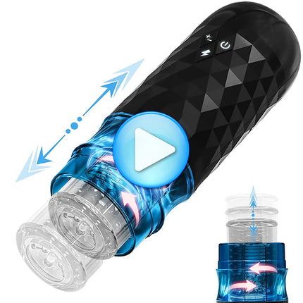 Thrusting Rotating Mastubator Automatic Male Masturbator Cup Pocket Pussy Blowjob Electric Male Piston for Penis Men Sex Toys